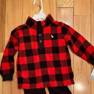 Carter's: Adorable 2-piece fleece lumberjack set